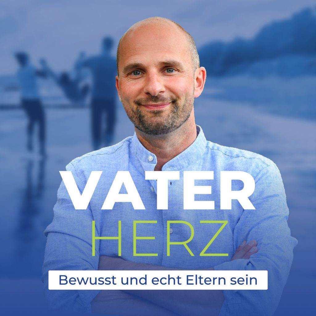 Cover des Vaterherz® Podcasts: Carsten Vonnoh mit verschränkten Armen, darunter der Schriftzug Vaterherz und die Zeile „Bewusst und echt Eltern sein